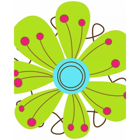 Zoom Flower II White Modern Wood Framed Art Print by Robinson, Tamara