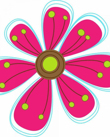 Zoom Flower III Black Ornate Wood Framed Art Print with Double Matting by Robinson, Tamara