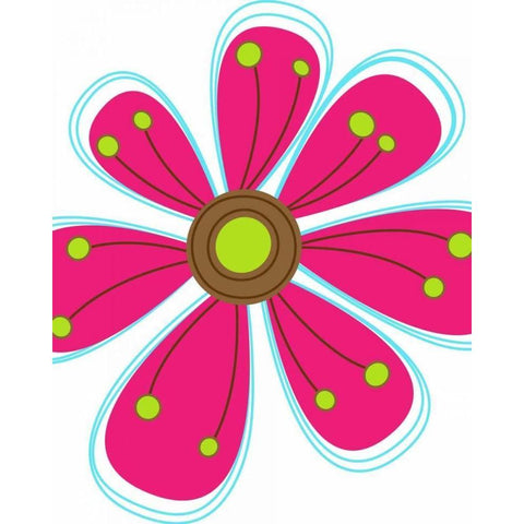 Zoom Flower III Black Modern Wood Framed Art Print by Robinson, Tamara