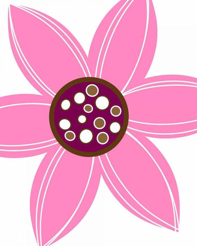 Zoom Flower V Black Ornate Wood Framed Art Print with Double Matting by Robinson, Tamara