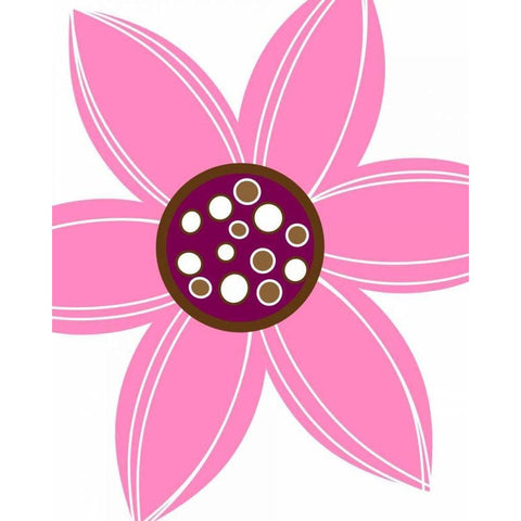 Zoom Flower V Black Modern Wood Framed Art Print by Robinson, Tamara