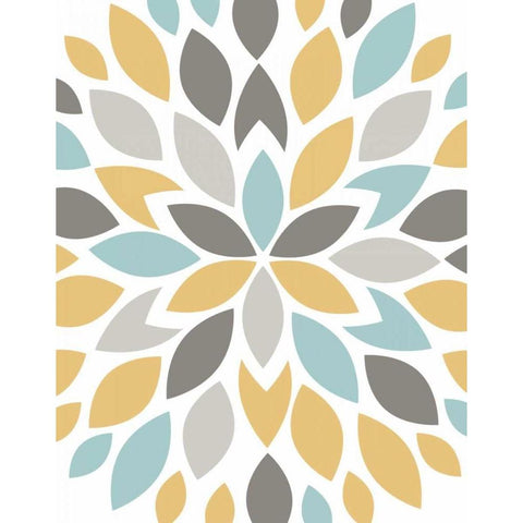 Flower Petal Burst II White Modern Wood Framed Art Print by Robinson, Tamara