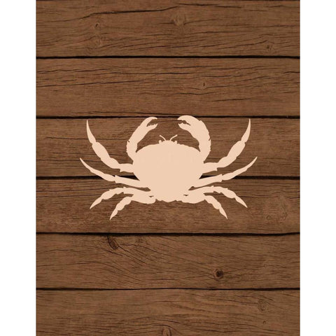 Nautical Wood Crab Gold Ornate Wood Framed Art Print with Double Matting by Robinson, Tamara