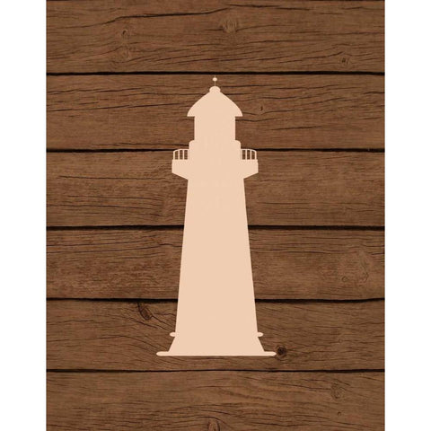 Nautical Wood Lighthouse White Modern Wood Framed Art Print by Robinson, Tamara
