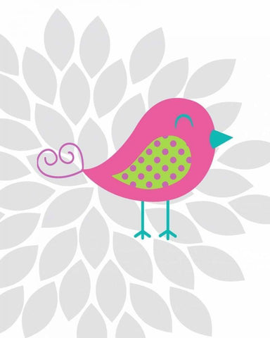 Bird Flower I Black Ornate Wood Framed Art Print with Double Matting by Robinson, Tamara