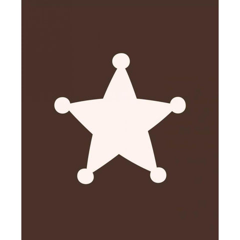 Cowgirl Sheriff Black Modern Wood Framed Art Print with Double Matting by Robinson, Tamara