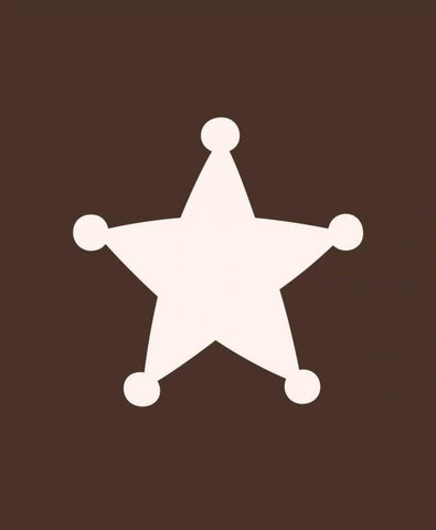 Cowgirl Sheriff White Modern Wood Framed Art Print with Double Matting by Robinson, Tamara