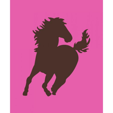 Cowgirl Horse Black Modern Wood Framed Art Print by Robinson, Tamara