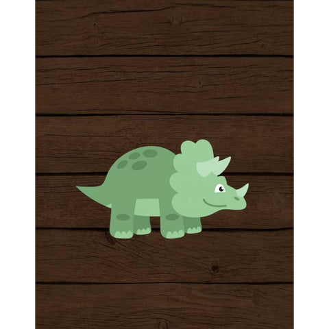 Dinosaur Wood II Black Modern Wood Framed Art Print with Double Matting by Robinson, Tamara