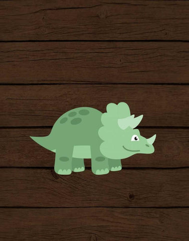 Dinosaur Wood II White Modern Wood Framed Art Print with Double Matting by Robinson, Tamara