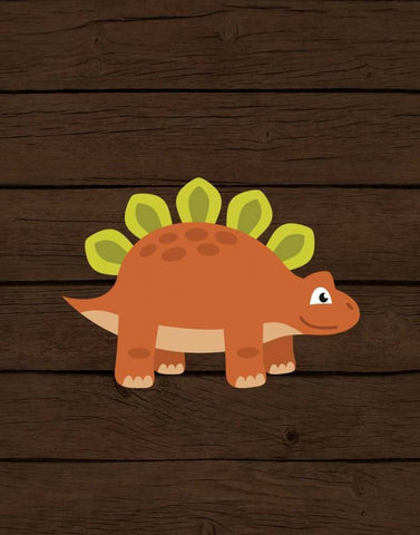 Dinosaur Wood III Black Ornate Wood Framed Art Print with Double Matting by Robinson, Tamara