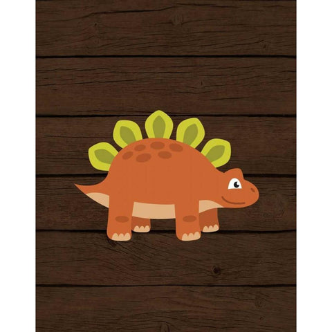 Dinosaur Wood III Black Modern Wood Framed Art Print by Robinson, Tamara