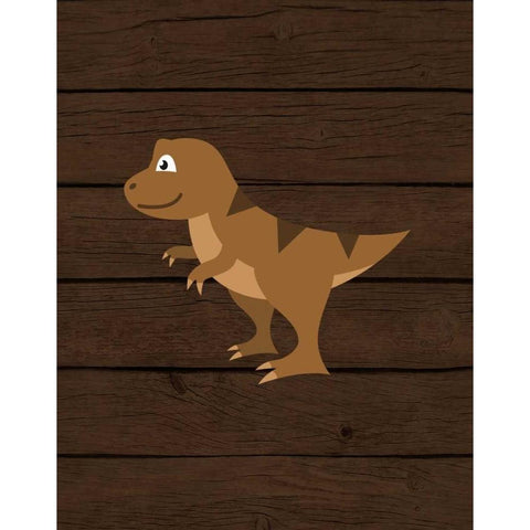 Dinosaur Wood IV Gold Ornate Wood Framed Art Print with Double Matting by Robinson, Tamara