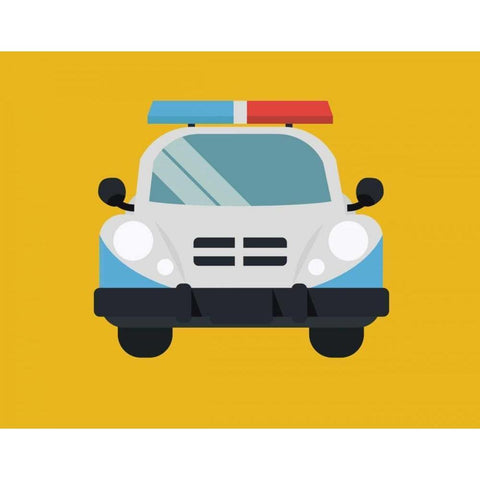 Car II White Modern Wood Framed Art Print by Robinson, Tamara