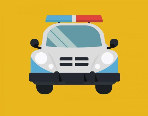 Car II White Modern Wood Framed Art Print with Double Matting by Robinson, Tamara