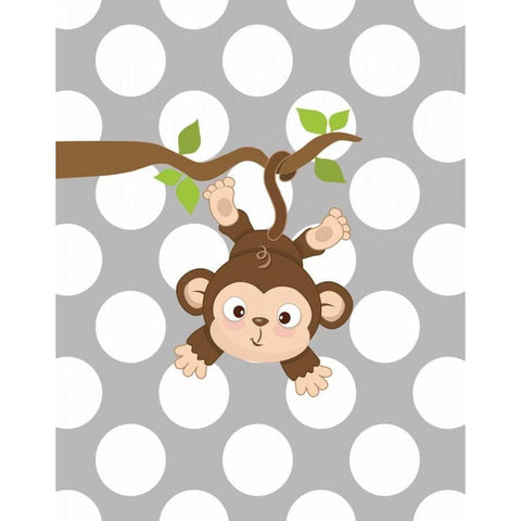 Monkey I Black Modern Wood Framed Art Print by Robinson, Tamara