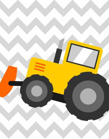 Construction Chevron I White Modern Wood Framed Art Print with Double Matting by Robinson, Tamara