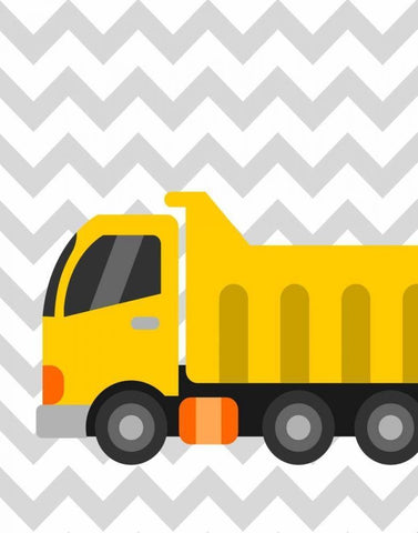 Construction Chevron II Black Ornate Wood Framed Art Print with Double Matting by Robinson, Tamara