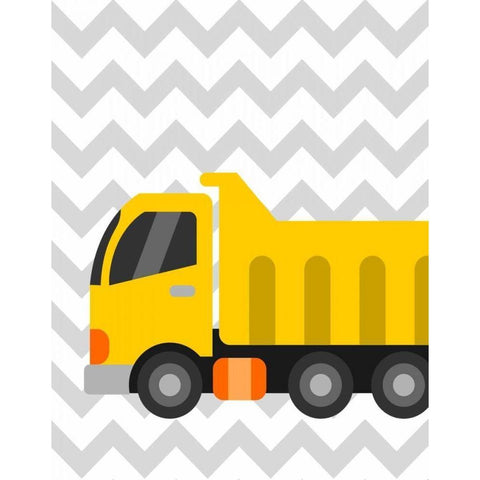 Construction Chevron II Black Modern Wood Framed Art Print by Robinson, Tamara