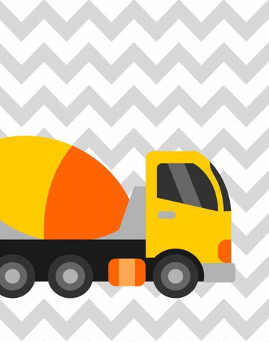 Construction Chevron III White Modern Wood Framed Art Print with Double Matting by Robinson, Tamara