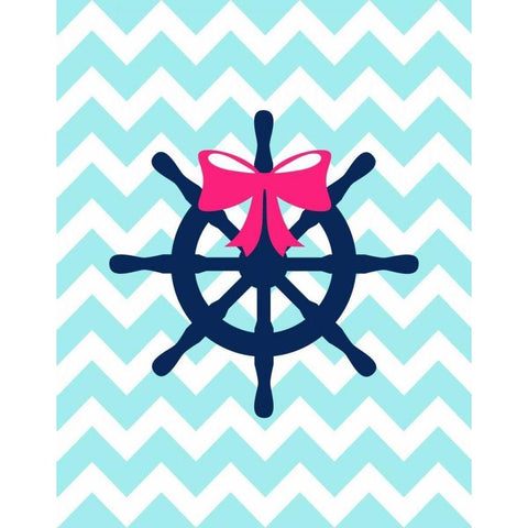 Wheel Bow Chevron Black Modern Wood Framed Art Print by Robinson, Tamara