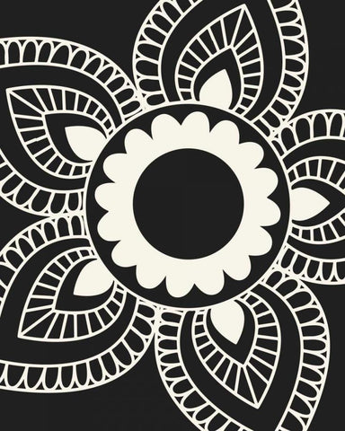 Paisley Feather III Black Ornate Wood Framed Art Print with Double Matting by Robinson, Tamara