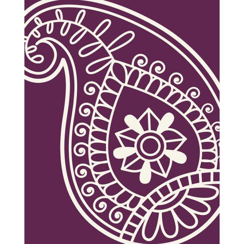 Paisley Feather IV White Modern Wood Framed Art Print by Robinson, Tamara