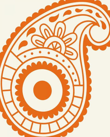 Paisley Feather VI White Modern Wood Framed Art Print with Double Matting by Robinson, Tamara