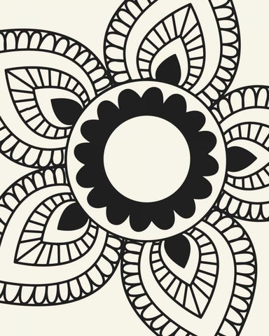 Paisley Feather VII White Modern Wood Framed Art Print with Double Matting by Robinson, Tamara