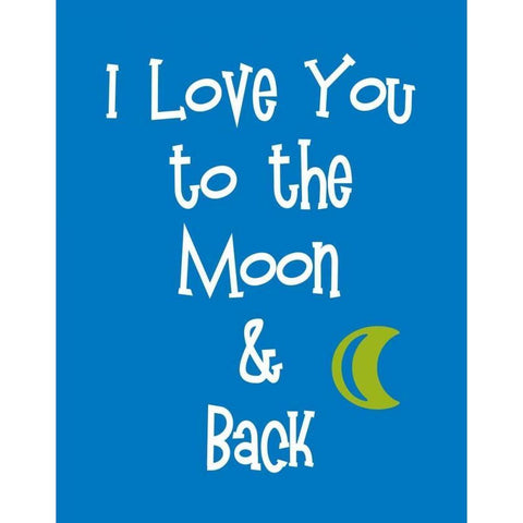 I Love You to the Moon and Back Gold Ornate Wood Framed Art Print with Double Matting by Robinson, Tamara