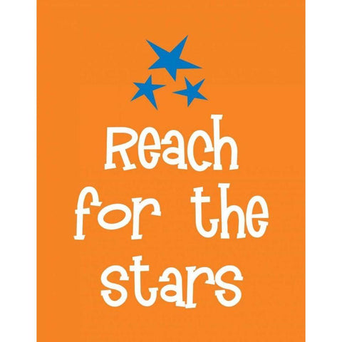 Reach for the Stars Black Modern Wood Framed Art Print with Double Matting by Robinson, Tamara