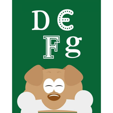 DEFG Animals White Modern Wood Framed Art Print by Robinson, Tamara