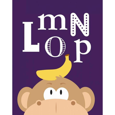 LMNOP Animals White Modern Wood Framed Art Print by Robinson, Tamara