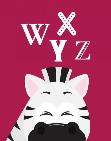 WXYZ Animals White Modern Wood Framed Art Print with Double Matting by Robinson, Tamara