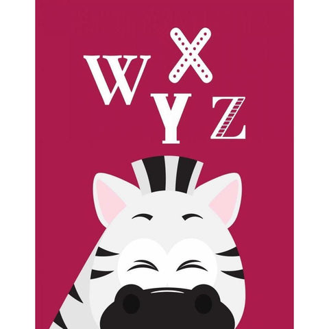 WXYZ Animals Black Modern Wood Framed Art Print by Robinson, Tamara