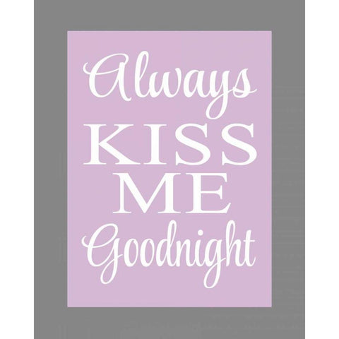 Always Kiss Me Goodnight II Black Modern Wood Framed Art Print with Double Matting by Robinson, Tamara