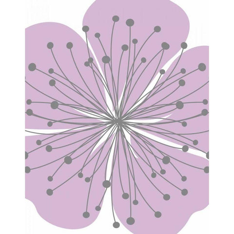 Girl Flower Burst I Black Modern Wood Framed Art Print by Robinson, Tamara