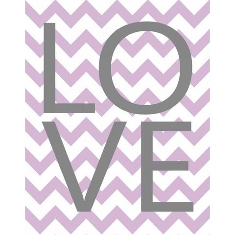 Love Chevron Gold Ornate Wood Framed Art Print with Double Matting by Robinson, Tamara