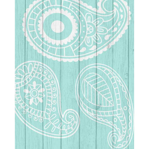 Paisley II White Modern Wood Framed Art Print by Robinson, Tamara