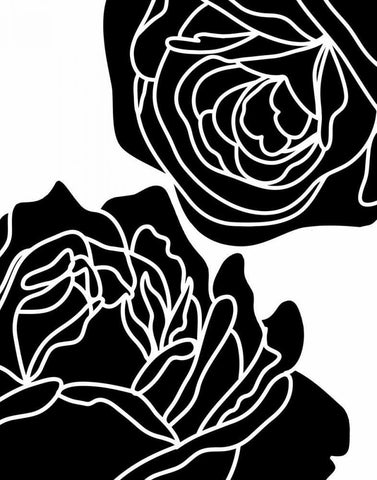 Zoom Flower II Black Ornate Wood Framed Art Print with Double Matting by Robinson, Tamara