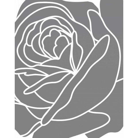 Zoom Flower III White Modern Wood Framed Art Print by Robinson, Tamara