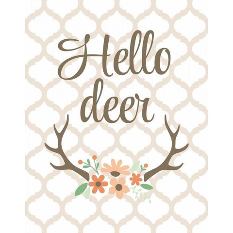 Hello Dear Black Modern Wood Framed Art Print with Double Matting by Robinson, Tamara