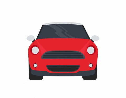 Car II White Modern Wood Framed Art Print with Double Matting by Robinson, Tamara