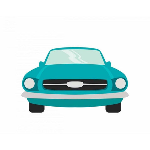 Car I White Modern Wood Framed Art Print by Robinson, Tamara