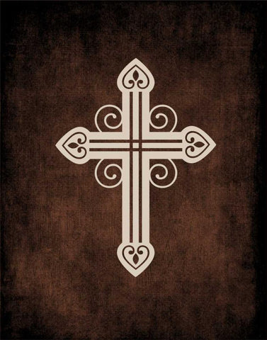 Cross Grunge II White Modern Wood Framed Art Print with Double Matting by Robinson, Tamara