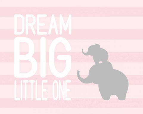 Dream Big Little One - Pink Black Ornate Wood Framed Art Print with Double Matting by Robinson, Tamara