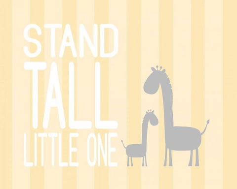 Stand Tall Little One Black Ornate Wood Framed Art Print with Double Matting by Robinson, Tamara