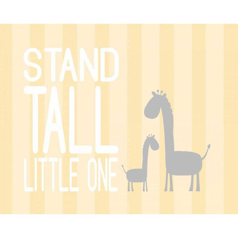 Stand Tall Little One Black Modern Wood Framed Art Print by Robinson, Tamara
