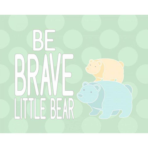 Be Brave Little Bear II Black Modern Wood Framed Art Print with Double Matting by Robinson, Tamara