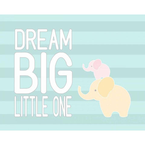 Dream Big Little One II Black Modern Wood Framed Art Print by Robinson, Tamara